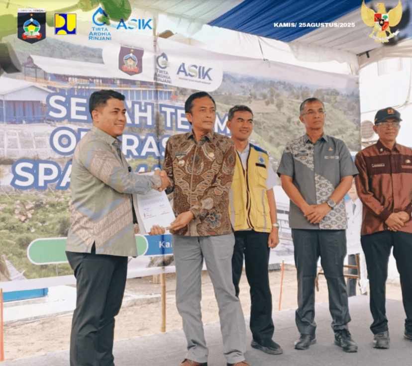 Serah Terima operasional SPAM Mandalika ke Perumda Air Minum Tirta Ardhia Rinjani